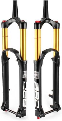 HGJHJJHK Forchetta MTB 27,5 29 Pollici MTB Sospensione FORCHIO Viaggio 170mm 1-1/2 Foregne per Mountain Bike Conico Manuale Freno a Disco di Blocco, Nero, 29 ''