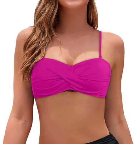 VIYUANH Pezzo sopra Costumi da Bagno Top da Bagno da Donna Top Bikini Spalline Top a Fascia Top a Tubo Costume da Bagno