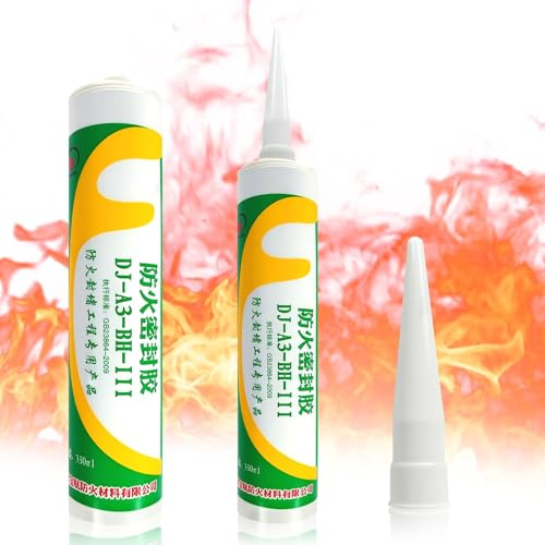 330ml Mastic Refractaire,Colle Refractaire,Colle Haute Temperature Four,Résistante jusqu’à 1580°C, Idéal pour les cheminées,poêles,écrans thermiques,fours