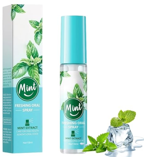 Spray per Alito Fresco alla Menta 18ml,Spray Alito, Rinfrescante e Duraturo, Ingredienti Naturali di Menta, Facile da Trasportare, Igiene Orale Quotidiana