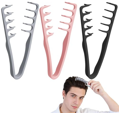 VRYNDH 3 pezzi Pettine per capelli ricci e mossi, styling kamm,pettini a denti larghi per districare i capelli, strumento per la cura dei capelli per uso quotidiano e salone di bellezza