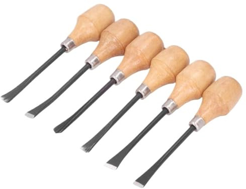 Holz Schnitzen Set 6Pcs Holz Carving Meißel Set Kit Skulptur Hand Werkzeuge Halbkugelförmigen Griff DIY Tools