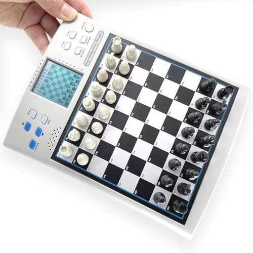 Elektronisches Schachset, 14 in 1 Tragbares Handheld-Board mit LCD-Bildschirm, 30-stufiger KI-Lehrmodus, 2-Spieler-Unterstützung, ideal für Anfänger und Schachliebhaber