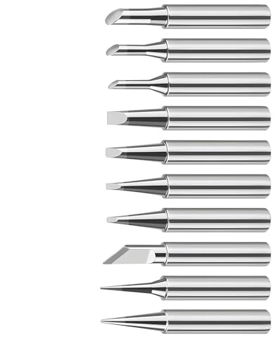 10 Stück 900M Lötspitzen, Lötkolben Spitzen Ersatz Lötspitzen Set Schweißgeräte & Zubehör Soldering Tips Legierungenlötspitzen Verwendung Ersatzlötspitzen Set für Lötpistole Lötstation Schweißen