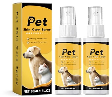 GNAUMORE Pet Wound and Skincare Spray,Healing Spray for Animals,Favorise La Cicatrisation des Plaies,pour Chats Et Chiens,30ML*2PC