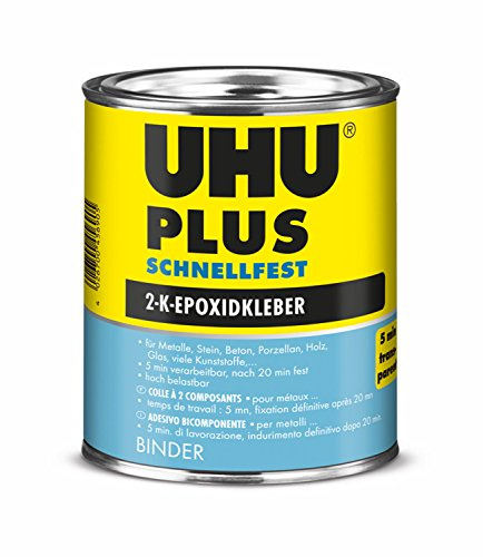UHU 2 componentes Resina epoxi adhesivo Plus schnellfest, Binder, 885 g en lata, 45690