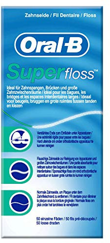 Oral-B Superfloss for Braces, Bridges and Wide Spaces, 50 Threads