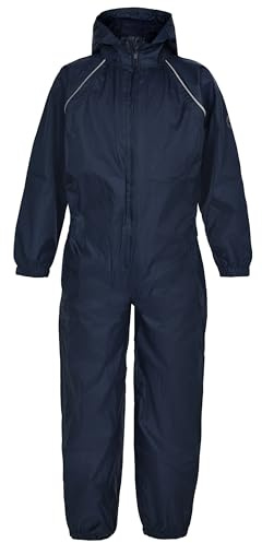 Childrens Rainsuit Kids Waterproof Colour=Navy Blue Size=7-8