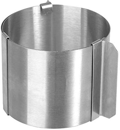 SECRET DE GOURMET 76000 Molde de Emplatar Extensible, Paquete de 4 Unidades, Plateado, 5.1 Cm