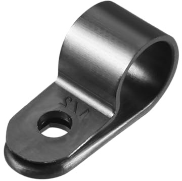 sourcing map 50 Stück Kabelschellen 12,7mm R-Kabelklemmen Schraubbar Kabelhalter Nylon Kabelklemme Drahtklemme Cable Clips für Kabel-Management Kabelführung Kabelbefestigung, Schwarz