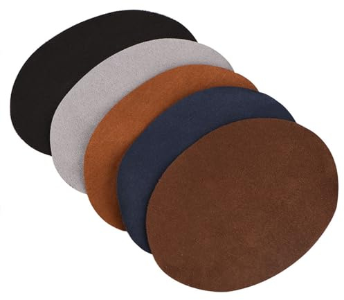 10 Stücke Eisen-on Patches 2 Farben Ovale Form PU Leder Patch Repair Nähen Ellenbogen Kunstleder Patches Nähen auf Flecken