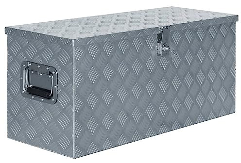 vidaXL Aluminiumkiste 90,5x35x40cm Alu Box Koffer Werkzeugbox Transportkiste