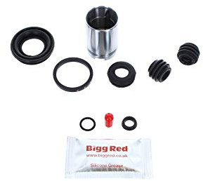 Bigg Red - Rear Brake Caliper Repair Seal Kit and Piston - Compatible with Rover 200 400 1989-2000, Rover 45 2000-2005, Rover 25, Civic 1988-2001 Jazz 2004-2014, MG ZR ZS