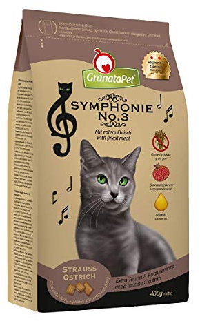 GranataPet Symphonie No. 3 Strauss, Trockenfutter für Katzen, Alleinfuttermittel ohne Getreide & Zuckerzusätze, schmackhaftes Katzenfutter, 300 g