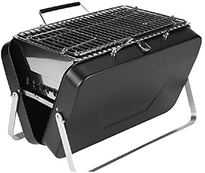 jiande Portable Folding Picnic and Camping BBQ Grill Charcoal Smokeless Household Charcoal Oven for Home Outdoor Patio Balcony Trip Black