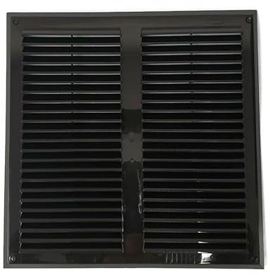 Prostko Black Air Vent Grille / 350mm x 350mm / with Fly Screen Duct Ventilation Cover 14'' / Anti-Insect Mesh