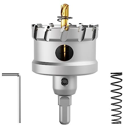 CSOOM Upgrade Hochleistungs-Hartmetall-Lochsäge,TCT Lochschneider.Edelstahl und Metallgitter sind die ideale Wahl(57mm)