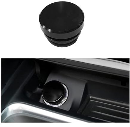 JNNJ Auto Zigarettenanzünder Abdeckkappe, Aluminium Staubschutzkappe Für Zigarettenanzünder Stecker, Universal Auto Zigarettenanzünder Kappe Für Auto(Schwarz)