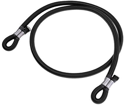 12 mm x 120 cm, robustes Bungee-Seil für Kinder-Trampolin, Schwarz