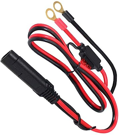 FUNOMOCYA Sae to Ring Connector Extension Cord Cable Sae Adapter Cord for Battery Charger Maintainer Connector Cable for Outdoor Use to