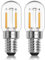 T22 E14 Ampoules LED 1W Blanc Chaud 2700k, T22 Edison SES Ampoule de Nuit Tubulaire à Petite Vis, 10W-15W équivalent, AC 220-240V, 150 Lumen, pour lampe à sel de réfrigérateur, Pack de 2