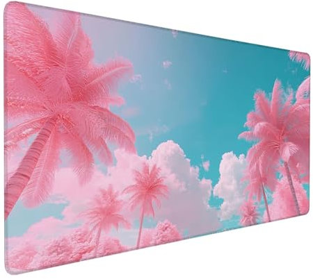 Rosa Mauspad 1200 x 600 x 3 mm,XXL Gaming Mauspad Baum,Verlängertes Groß Mauspad Schreibtischauflage,Wasserdicht Mauspad,Genähte Kanten Mauspad,rutschfeste Gummibasis,Mauspad Gamer,Geschenk Y-802