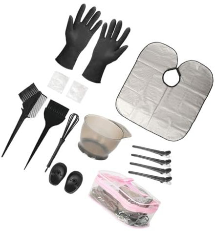 Healeved 1juego Para Teñir El Cabello Kit De Coloración Para Doméstico y Profesional Tazón Guantes y Cubre Orejas Para Tipo De Cabello Empaque