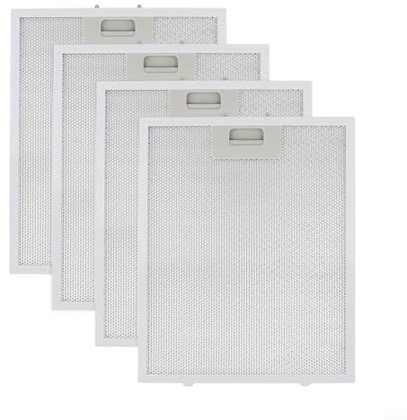 Jonikuper 4Pcs Range Hood Grease Filter,Kitchen Exhaust Fan Filters,5-Layer Mesh,320 X 260 X 9mm,Washable,Replaceable