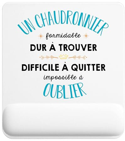 Planetee Tapis de Souris Un Chaudronnier Formidable Blanc | Accessoire Bureau Ergonomique - Idéal pour Anniversaire, Collègue, Secret Santa Noël, Fête des Pères et Fête des Mères