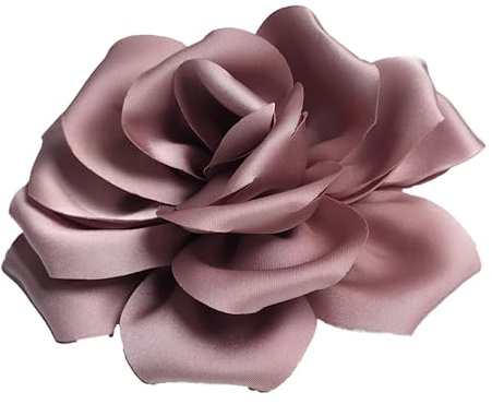 Baesics Blumen Brosche Rose Damen Altrosa - Ansteckblume Stoff Anstecknadel | Aus Satin in Seiden-Optik, weich und federleicht, im Vintage Stil. Für Kleid, Mantel, Haar, Hochzeit und als Geschenk