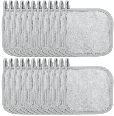 Piuluvor® 24 Stück Mikrofaser Abschminktücher Waschbar 14 × 13 cm