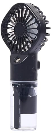 JET LAG - Ve6103 - Ventilateur Brumisateur Rechargeable 2 - Compact et Léger - Réservoir Intégré - USB-C - Idéal pour Sorties et Bureau - Couleur Noir - Taille Standard