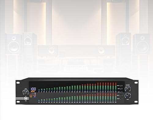 Spectral Analyzer Digital 31-Band Equalizer With Real-Time Display, Dual Channel Stereo EQ, Noise Reduction, 10 Presets, USB PC Interface, Rack Mount