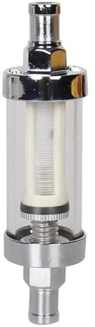 Benzinfilter Auto 10mm 3/8'' Universal Chromglas Kraftstofffilter Auto Benzin Diesel Inline wiederverwendbar Benzin Filter wechseln