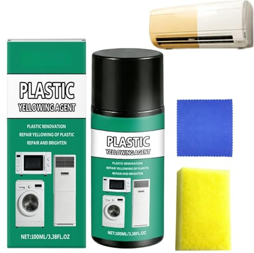 100ml Plastic Cleaner and Yellowing Remover,Powerful Stubborn Stains Cleaner,Plastic Restorer for Toilet Seat,Appliances,Walls and Floors,Multi-Purpose Fast Acting Cleaner for Home Use