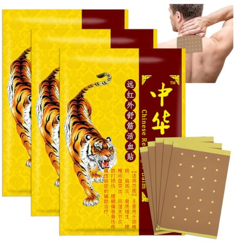 KEPYATI Alivio del dolor Parches, 24Pcs Rodilla Parches de calor adhesivos, Planta Natural Parches de calor para la espalda Rodilla Cuello y Hombro Alivio del dolor 12H de larga duración