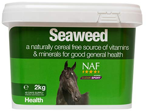 NAF Seaweed 2kg – 100% Pure Dried Seaweed Supplement for Horses – Natural Source of Vitamins, Minerals & Trace Elements – Supports Skin, Coat, Hoof & Thyroid Health