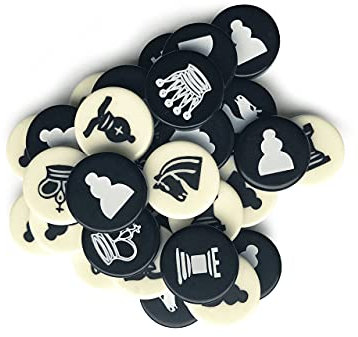 Sondergut - Ersatzsteine Spielsteine Schachfiguren Set aus Melamin Reise Schach/Dame Würfelspiel Brettspiel Klassiker Geschenk Strategie Glücksspiel Reisebegleiter Strand Picknick Bahn