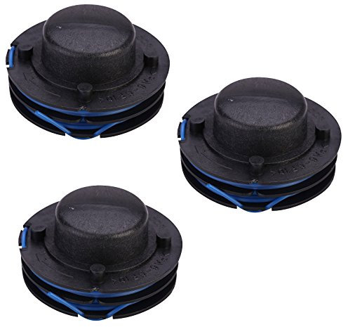 First4spares Premium Replacement Double Feed Spools and Line for Most Qualcast, Challenge Xtreme, Champion, Lanxcape, Gardenline, MacAllister and Worx Grass Trimmers - Triple Pack