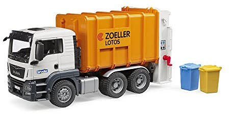 Bruder Man TGS 26.500 Rear Loading Garbage Truck - Orange