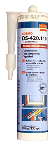 LUNOS Dichtbahnkleber 310ml - Original LUNOS MONTAGEKLEBER - Synthetisches Gummi - Wasserfest - Flüssigkeit - Für Rohr, Tür, Arbeitsplatte, Fenster, Badewanne