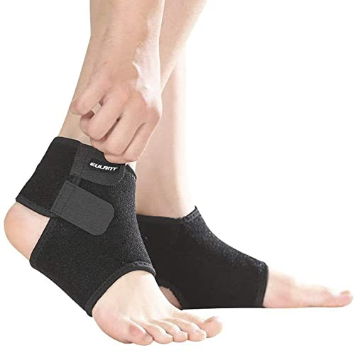 Kinder Knöchelbandagen, Fußbandage Atmungsaktiv (1 Paar), Knöchelstütze für Jungen und Mädchen, Fußgelenkbandagen für Laufen Dancing Martial Arts Roller Skifahren Basketball Fußball, Schwarz, M
