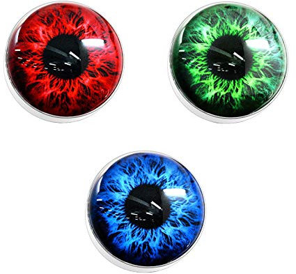 Paula & Fritz® Dermal-Anchor Aufsatz Haut-Anker Implantate Transdermal Microdermal Edelstahl Auge 5mm 4 Farben (3er Set) SAS45_Set
