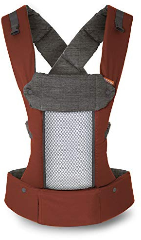 Beco 8 Porta Bebè Neonato - Marsupio Ergonomico Neonato - Fascia Per Neonati Ibrida Porta Bebè - Zaino Porta Neonato - Seduta Regolabile - Porta Bambino Ergonomico da 3,2-20 kg (Ruggine)
