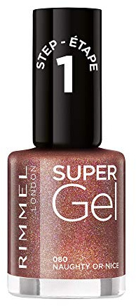 Rimmel London Super Gel nagellack At-Home Gel manikyr, stygg eller fin, röda nyanser – 12 ml