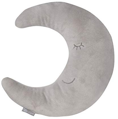 roba Almohada de Cuello en Forma de Luna - Cojín Decorativo Suave para Habitaciones de Bebés y Niños - Cojín de Peluche para Niñas y Niños - Gris
