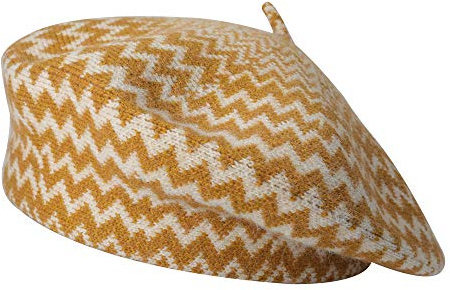 ZLYC Damen Winter Baskenmütze Klassischer Baskenmütze Druck Weich Warm Französisch Hut