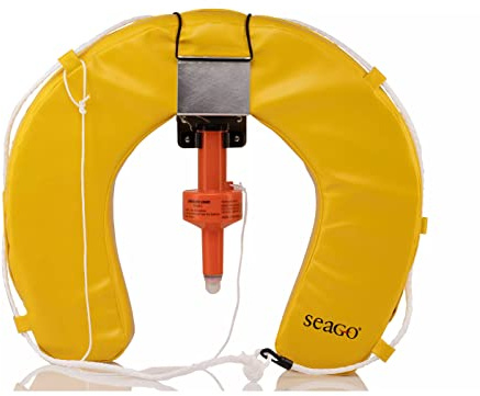 Seago Horseshoe Lifebuoy Complete Set Man Over Board (Yellow)