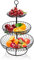 Bekith 3 Piani Cesto Portafrutta Cestino Fruttiera in Metallo Porta Frutta Moderni Cesto Frutta Grande, 16/24/ 30cm