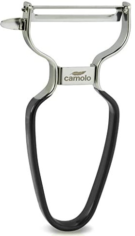 Sparschäler Gemüseschäler Spargelschäler Universalschäler Edelstahl Ultrascharf Pendelklinge (Schwarz)